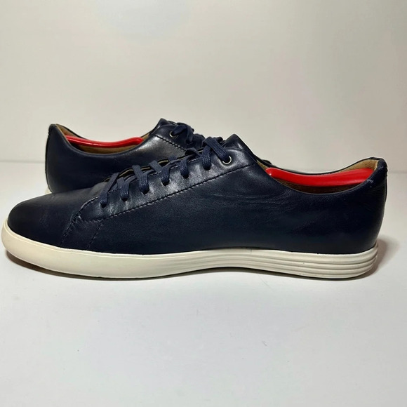 Cole Haan Grand OS Crosscourt II Shoes Mens Navy Blue Leather C26522 Size 12 M - Picture 5 of 9